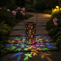 Decorative Solar Lantern with Dragonfly Design Eco-Friendly Dragonfly Solar Light Automatic Metal Lantern High-Efficiency for Garden
