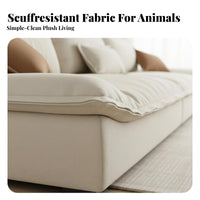 Sailboat Design Sofa Modern Minimalist aesthetic Couch abrasion-resistantResistant Living Room Seating for Cat Owners, Entertainers, Lounge Area, Apartment, Home