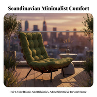 Wood Frame Suspended Chair Ergonomic Ergonomicrest Armchair Minimalist Design Breathable Textile for Guests, Adults