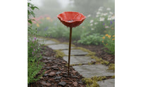 Metal Flower Garden Stake Handmade Outdoor Decor Bright Colors