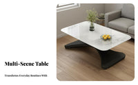Height Adjustable Convertible Lift-Top Coffee Table Space-Saving Lift-Top Coffee Desk Minimalist Design Living Room Furniture Scratch-Resistant for Apartment Dwellers, Telecommuting Workers, Homeowners, Small Areas, Dining, Home Office