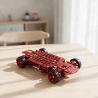 RC Car Chassis with Wheels Aluminum Alloy Drift Car Frame RC Chassis CNC-Machined Full Metal for Hobbyists, Bench-Top Projects