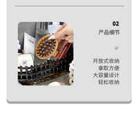 洗漱台藤编陶瓷收纳篮卫生间台面高级洗手液牙膏牙刷置物架收纳筒