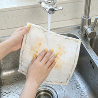 Multi-Layer Kitchen Cloth and Cleaning Cloths, Oil-Resistant Dish Cloths for Dishwashing, Absorbency, No-Shed, 1 Pack
