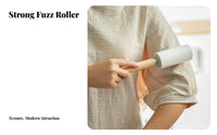 Replaceable Refill Sticky Lint Roller Easy Peel Sheets Wooden Handle Lint Roller Diagonal Tear Design for Away Ice Workers, Home