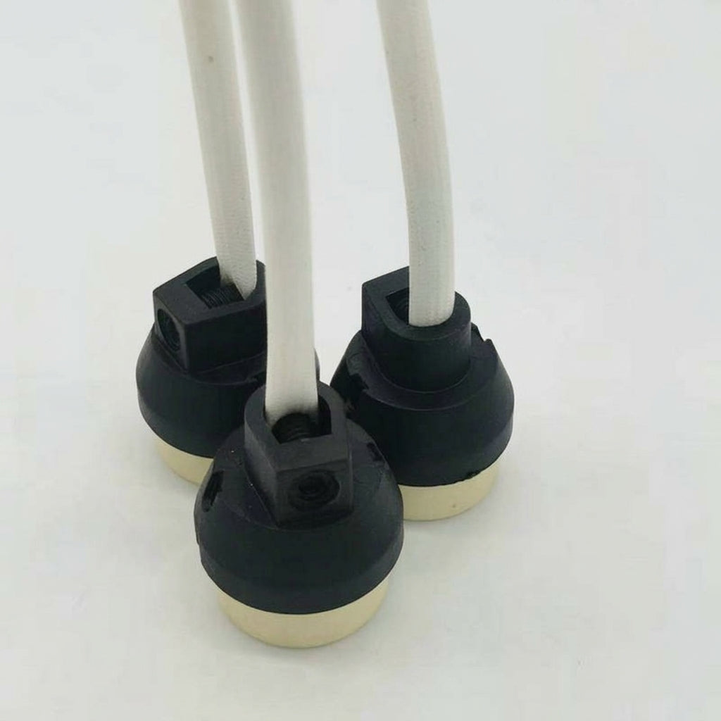 Kitchen Lights for Living Room and Home Lighting, Ceramic GU10 Lamp Holder with 250°C Heat Resistance, Bulb Holder with 15cm Wire, Ceramic Base