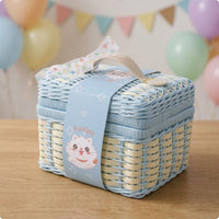 Woven Gift Box Rectangular Storage Bin Sturdy for Parties