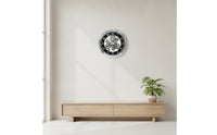 Gear Wall Clock Rustic Wall Clock with Moving Gears Classic for Cafe