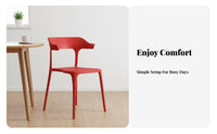 Bowed-Backrestrear Side Chair Nordic and Design Household Furniture Minimalist Design Easy to Clean for Home Dwellers