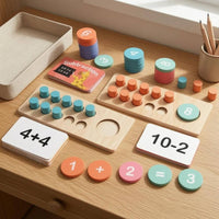Ten-Frame Counting Toy Printed Numerals Number Peg Board Place Value