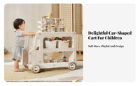 Multi-Tier Trolley With casters Household Storage Space Saving for Children