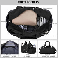 Fashion Travel Bag with Large Capacity, Oxford Fabric, Solid Color, for Indoor Sports