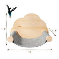 Cat Window Hammock and Wall Mounted Bed, Cushioned Shape Perch for Indoor Felines, Elevated Resting Space and Comfortable Hanging Cat Hammock