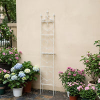 Iron Garden Trellis for Climbing Plants, 171-200cm Metal Plant Support for Outdoor Potted Plants, Staked Modular Trellis Panels
