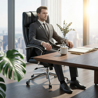 Office Chair Padded High-Back Office Chair Cushioned Seat Seating Furniture