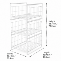 Metal Under Sink Organiser, Japanese Bathroom Storage, Pull Out Under Sink Storage for Cleaning Supplies, Toiletries