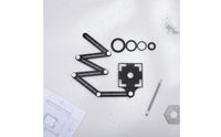 Foldable & Portable Tile Hole Accurate Measurement Tile Hole Tool Double-Calibrated Aluminum Alloy Layout Tool Rust-Proof for Tilers, Woodworking, Construction