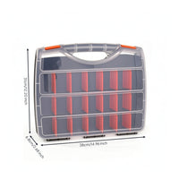 Hardware Organizer Translucent Tool Box with Secure Portable for DIYers