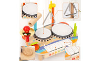 Allall-in-1 Wooden Musical Instrument Toy Multifunctional Toy Piano with Drums Multi-Functional Wooden Music Station Educational for Toddlers, Preschoolers, Kids, Playroom, Home, Daycare