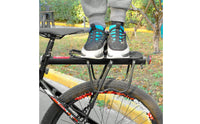 Long-Lasting Cycle Rear Rack with Seat Cushion Adjustable Detachable Cycle Cargo Rack Sturdy Universal for Commuters, Cyclists