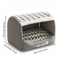 Cave Bed with Blanket Covered Burrow Bed Cushioned for Bedroom