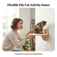 Pegboard Cat Climber Transparent Space Capsule personalizedizable Cat Activity vertical panel-mounted DIY Layout Pet Furniture for People with Small Homes
