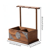 Wooden Key Holder Handmade Elephant Storage Box Custom-Crafted for Desktop