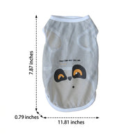 Dog Shirt and Tank Top for Small Corgi, Breathable Polyester Mesh Dog Vest with Cartoon Print, Pull-on Pet Vest for Refreshing Relief 142