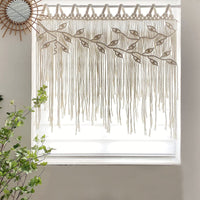 Macrame Wall Hanging with Wooden Dowel Bohemian for Doorway