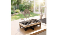 Kitchen Sink Organizer with Drain Spout Self-Draining Kitchen Sink Organizer Countertop