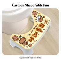 Capybara Squatting Aid Ergonomic Posture assistance Toilet Stool Non-Slip for children