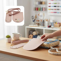 3 Pieces Bag Bottom and Flap Set Long-Lasting DIY Woven Bag Parts Soft Feel