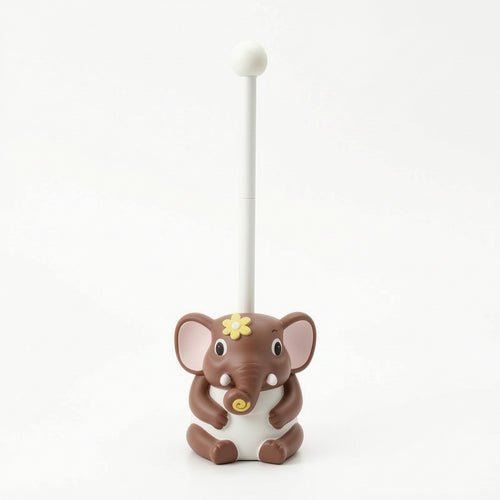 Elephant Toilet Brush and Holder Set Decorative for Bathroom, Kids