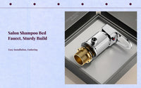 Adjustable salon shampoo faucet