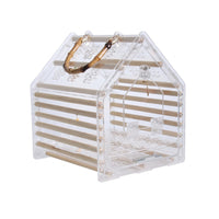 Bird Travel Enclosure Wood Slats Pet Gear Front Entry