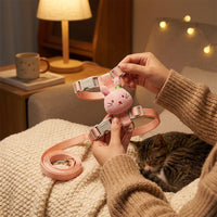 Cat Harness and Leash Walking Set, Nylon Vest Harness Leash for Kitten or Adult Cat, Walking Cat Harness with Chest Strap, Not Retractable 120cm