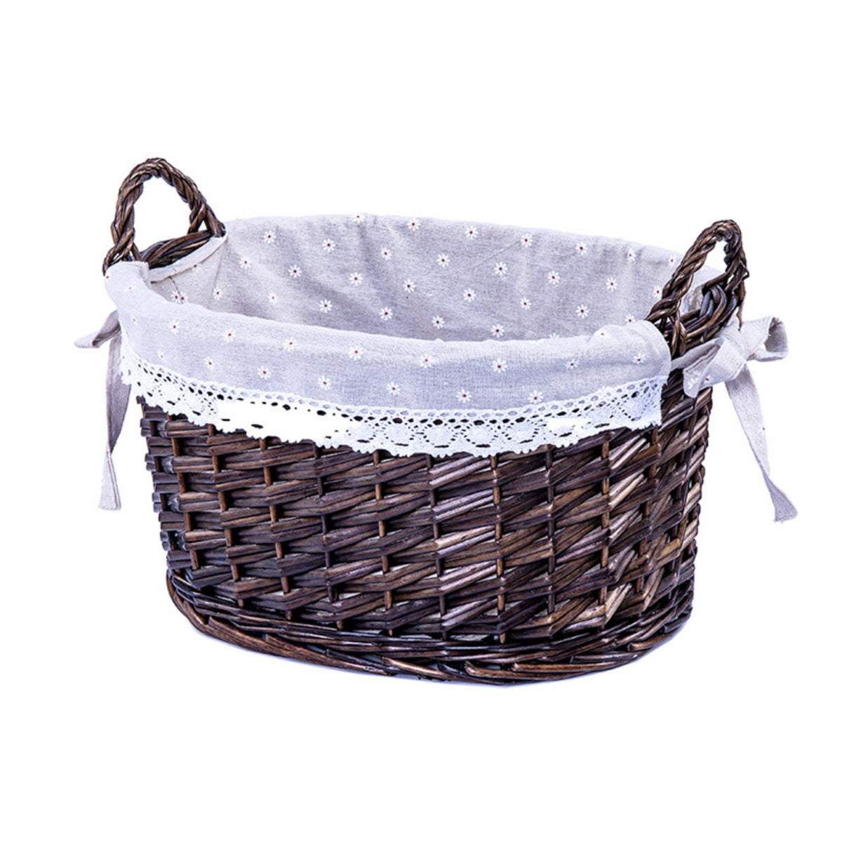 Round Woven all-purpose organizer Handmade Storage Basket Rustic Design for Desktop, Bedroom
