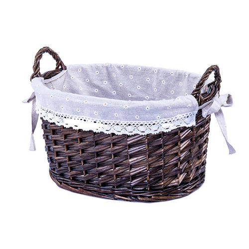 Round Woven all-purpose organizer Handmade Storage Basket Rustic Design for Desktop, Bedroom