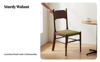 Curved Spine Upholstered Chair French and Aesthetic Vanity Stool Retro Design Skincomfortable Textile for Women, Dining Room