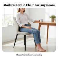 Upholstered Wooden Armchair Modern Design Upholstered Side Chair with Ribbed