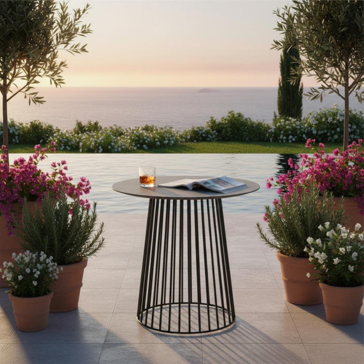 4 Pieces 4-Piece Woven Conversation Group Weather-Resistant Patio Set for Adults