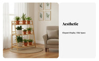 Multi-Tier Plant Stand adaptable Configuration for Patio, Front Porch, Beginners