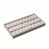 Watch Display Tray Gray Frame Watch Organizer Tray Rectangular for Countertop