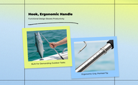 Telescopic stainless steel fishing gaff