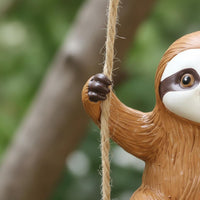 Resin Sloth Garden Hanger Easy to Hang Sloth on a Swing Ornament for Tree Branch