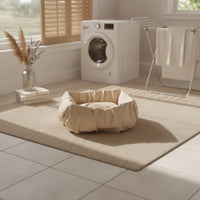 Slip-on Washable Pet Cushion Cover Shielding Dog Bed Slipcover Soft Bedding Wrap-Around Style for Living Room