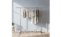 Stable Clothes Drying Rack with Shelf Sturdy Telescoping Garment Rack Space-Saving Floor Clothes Dryer Sturdy for Balcony, Laundry Room, Bedroom, Apartment
