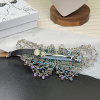 Crystal Hair Clip with Handwoven Texture, Luxury Top Clip for Women