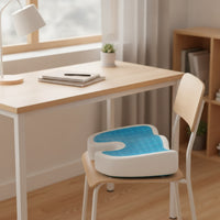 Contoured Memory Foam Seat Cushion Supportive Seat Cushion with Gel Comfortable Chair Pad Soft for Office Workers, Gamers