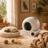 Smart Feline Litter Box Compact Self-Cleaning Feline Litter Box No Scooping